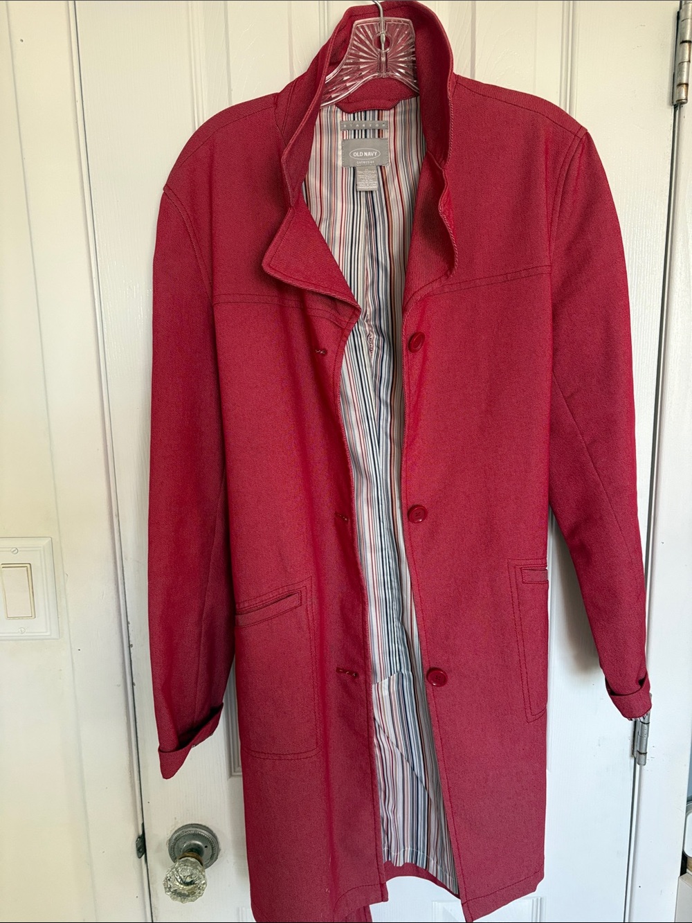 Classic Red old navy Overcoat -women’s  Jacket